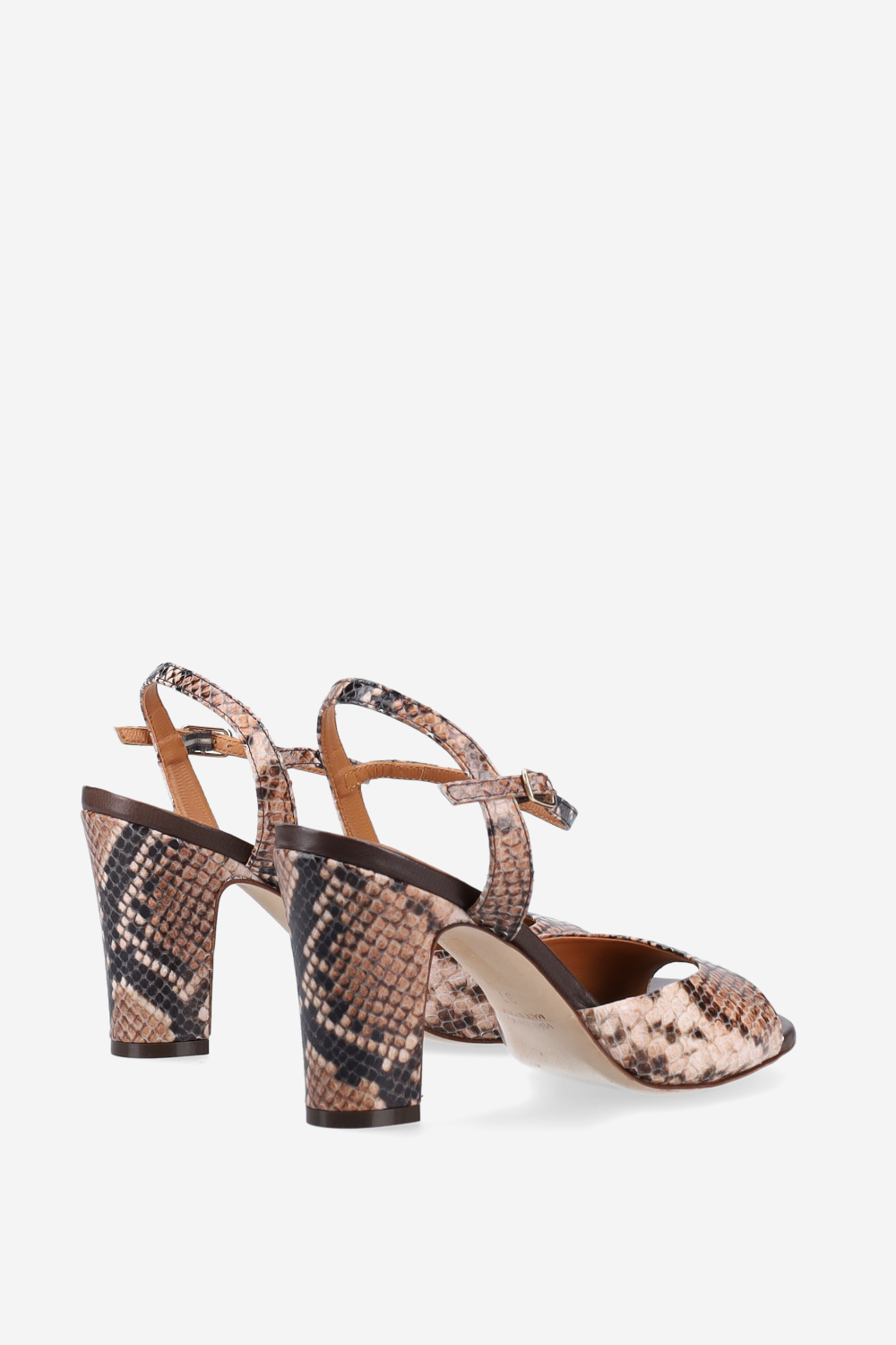 Pitone leather heeled sandals