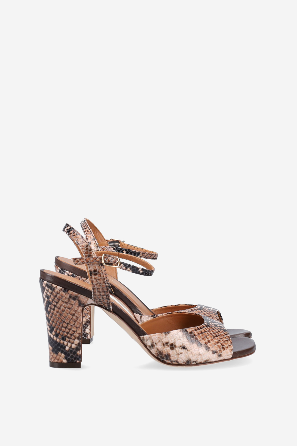Pitone leather heeled sandals
