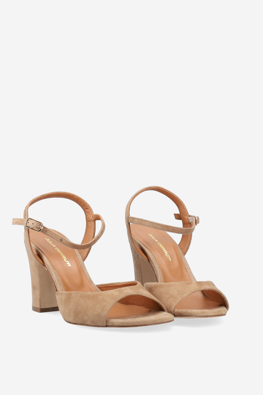 Suede heeled sandals