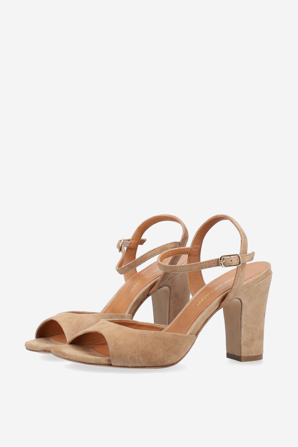 Suede heeled sandals