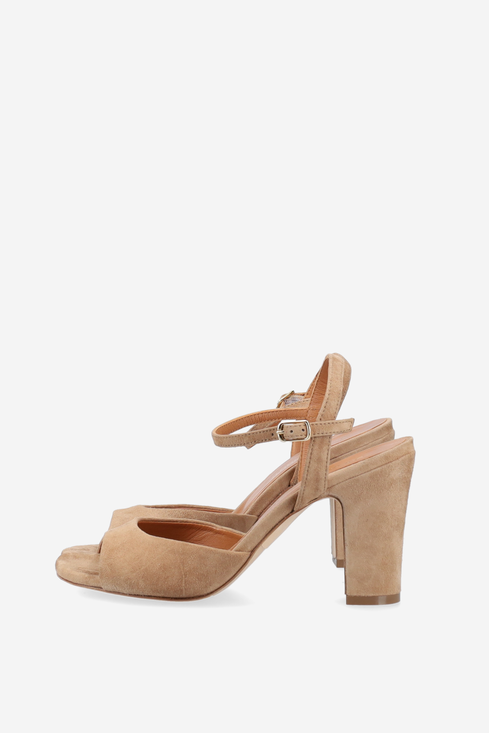 Suede heeled sandals