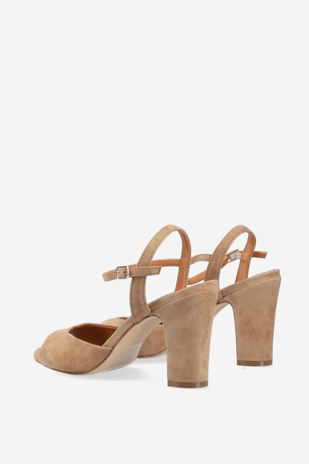 Suede heeled sandals