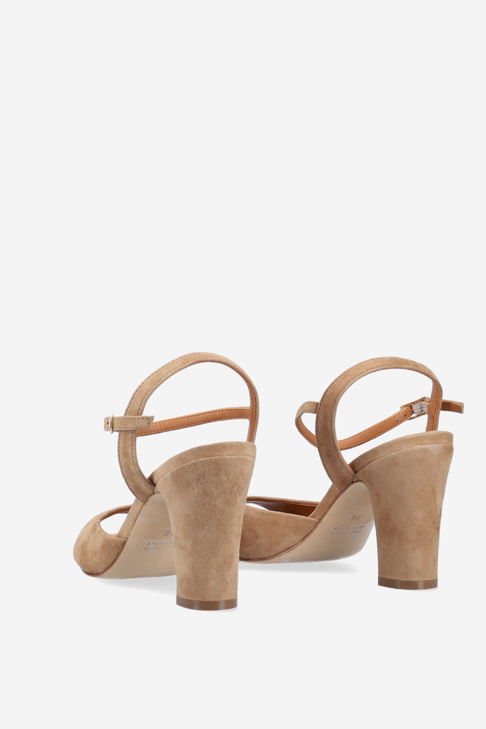 Suede heeled sandals