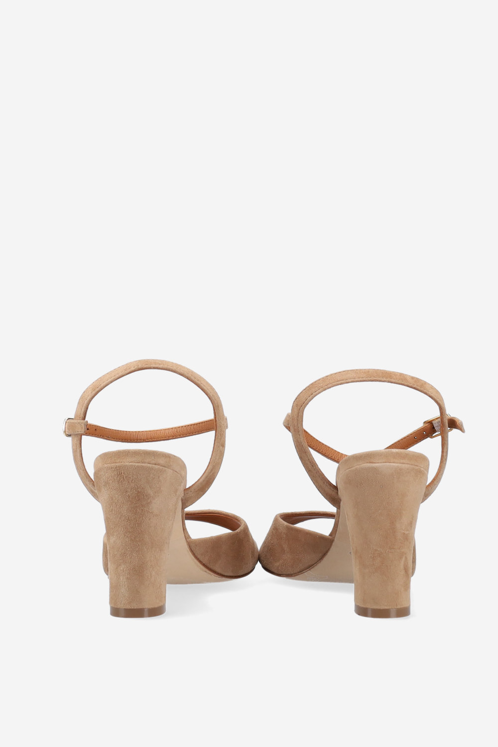 Suede heeled sandals