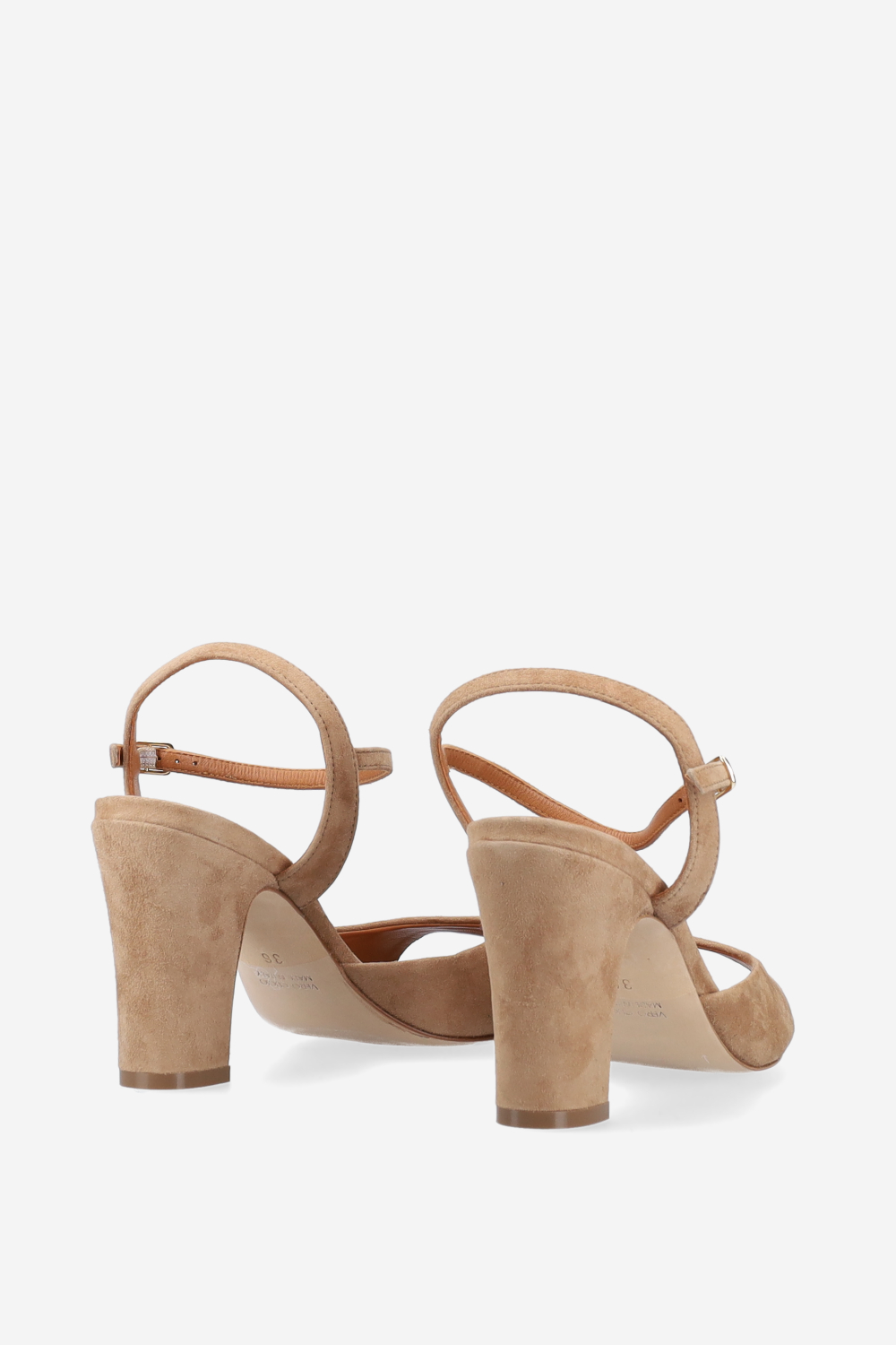 Suede heeled sandals