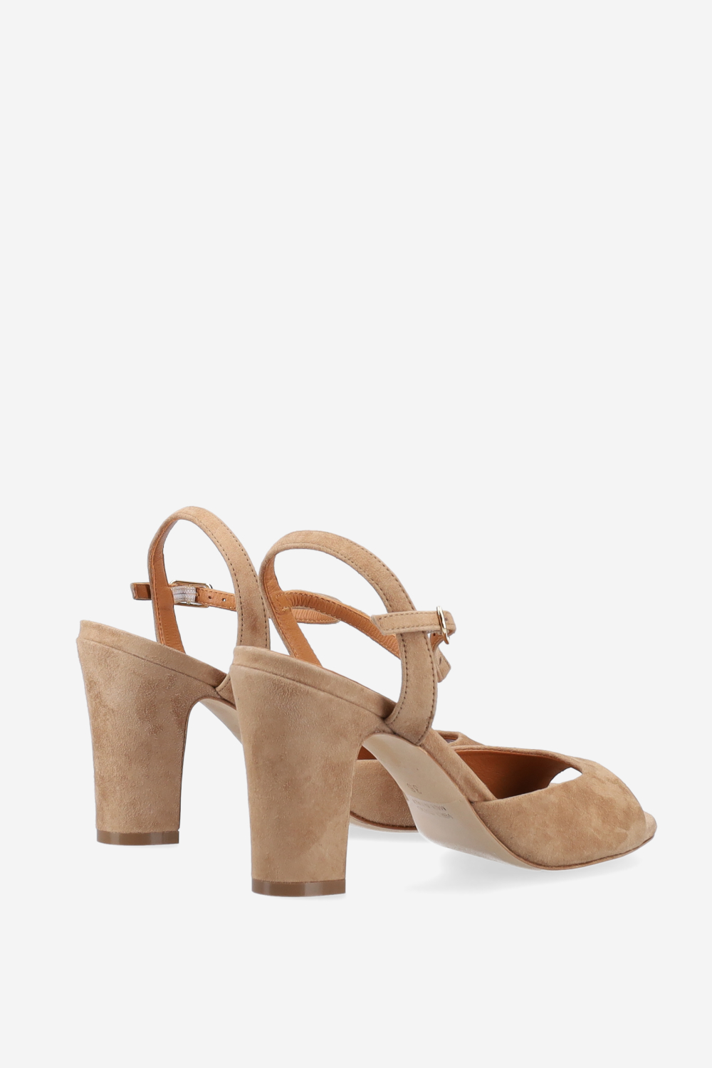 Suede heeled sandals