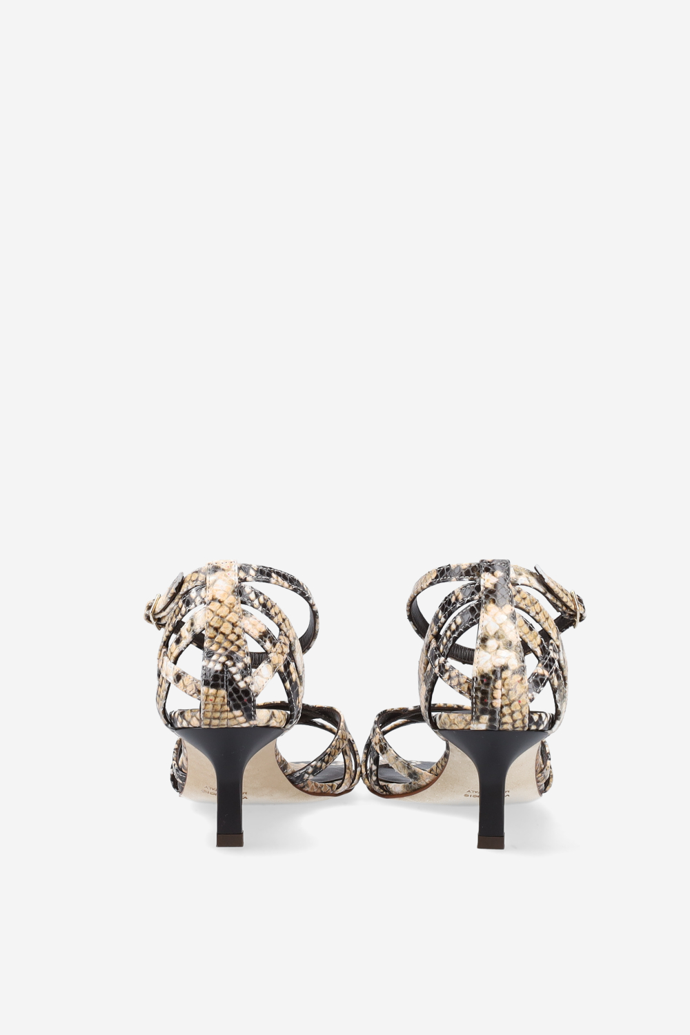 Strappy pitone leather sandals