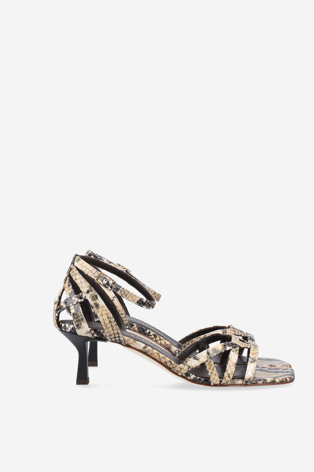 Strappy pitone leather sandals