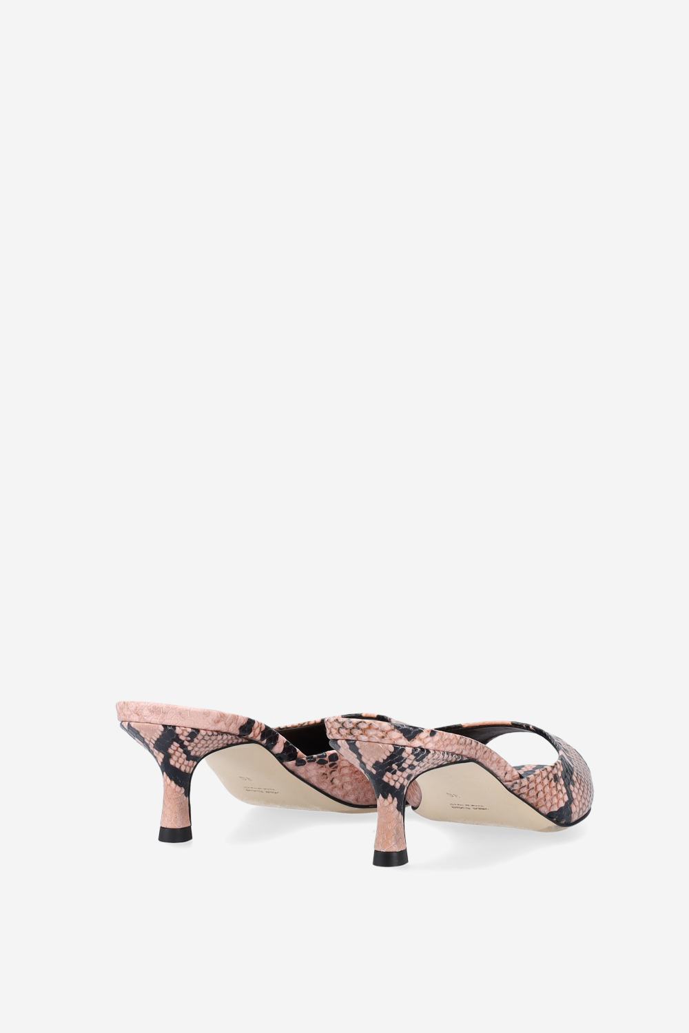 Pointed-toe pitone leather sandals