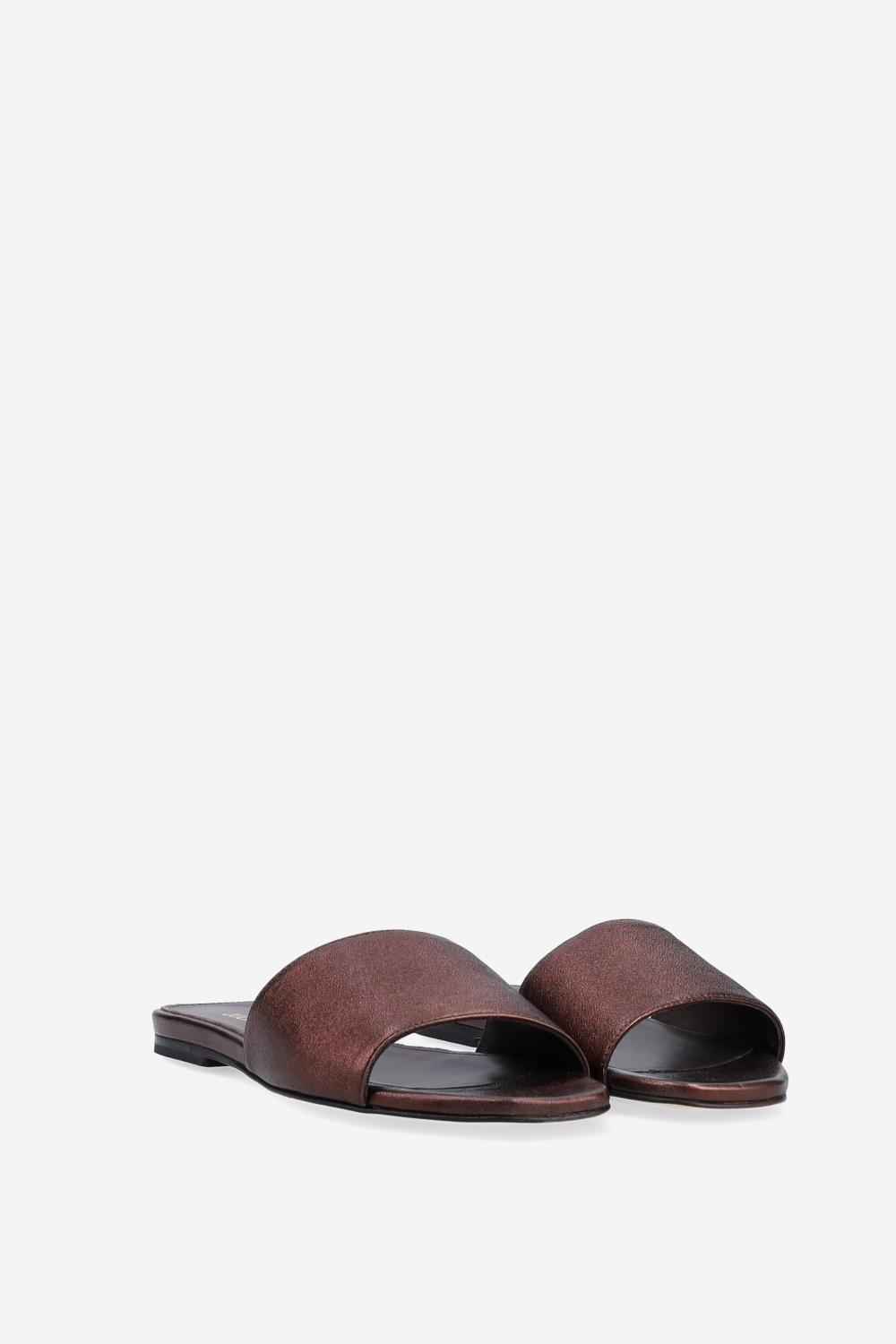 Metallic leather sandals