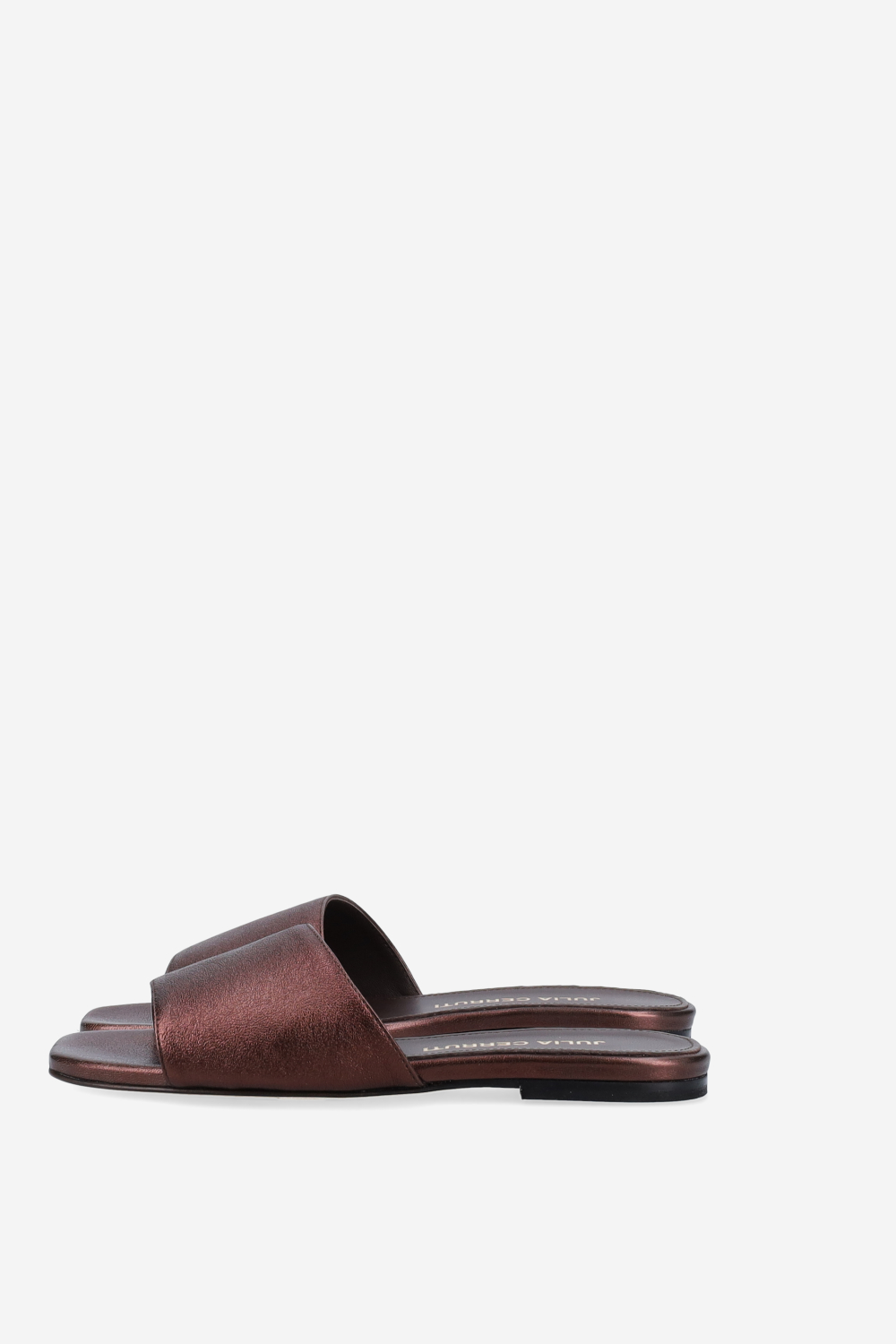 Metallic leather sandals