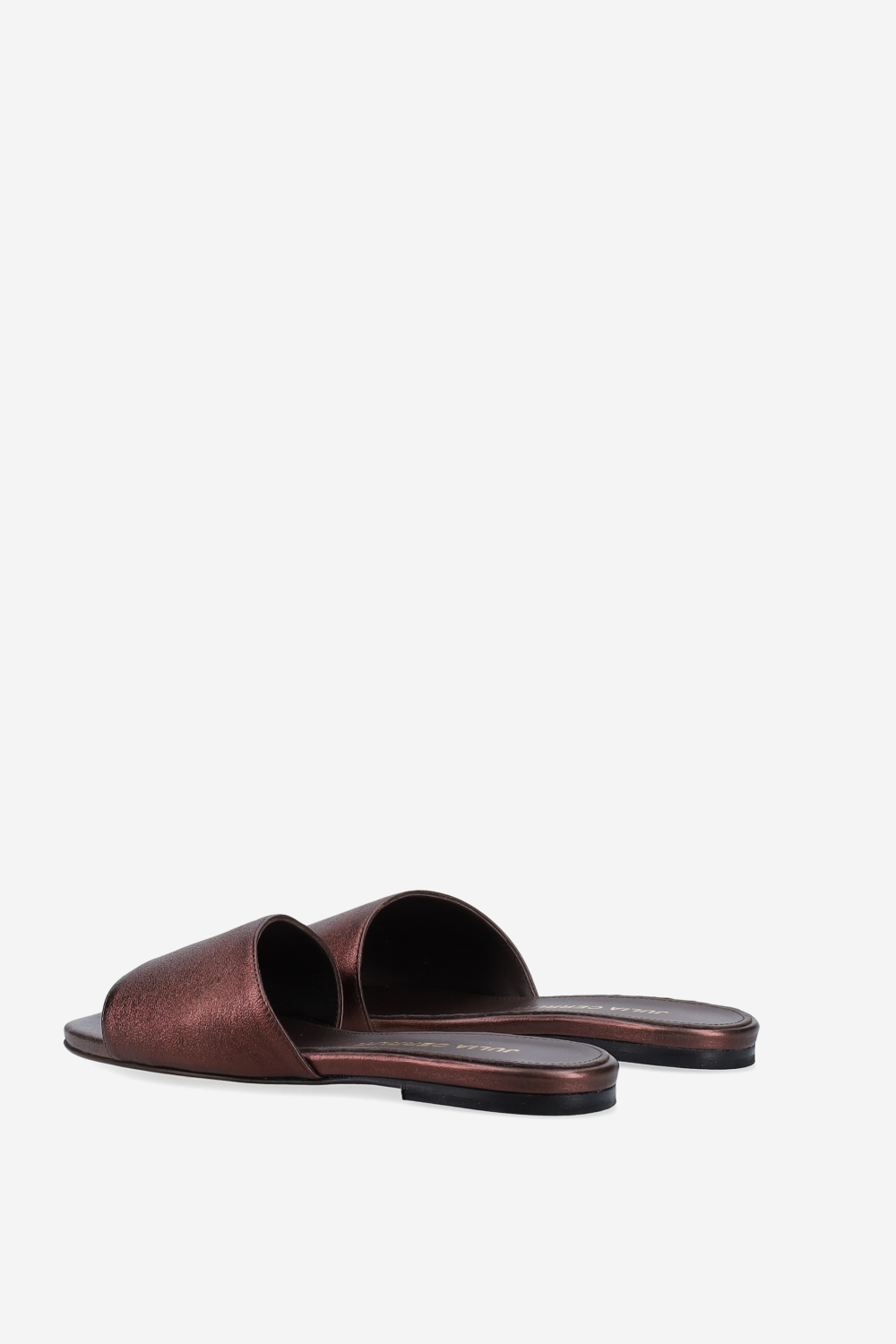 Metallic leather sandals