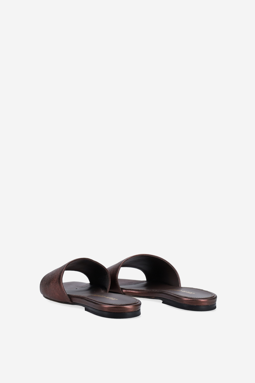 Metallic leather sandals