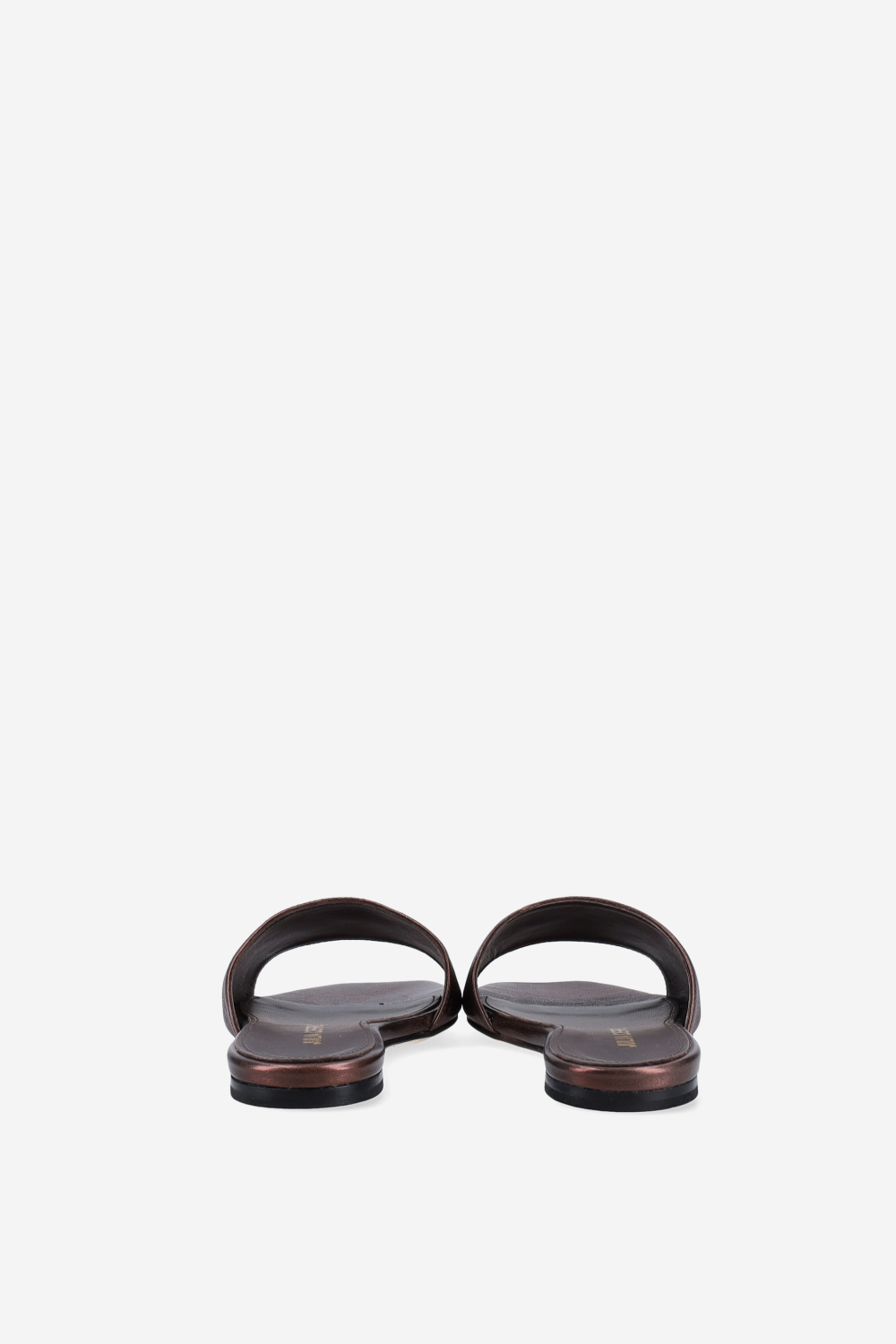 Metallic leather sandals