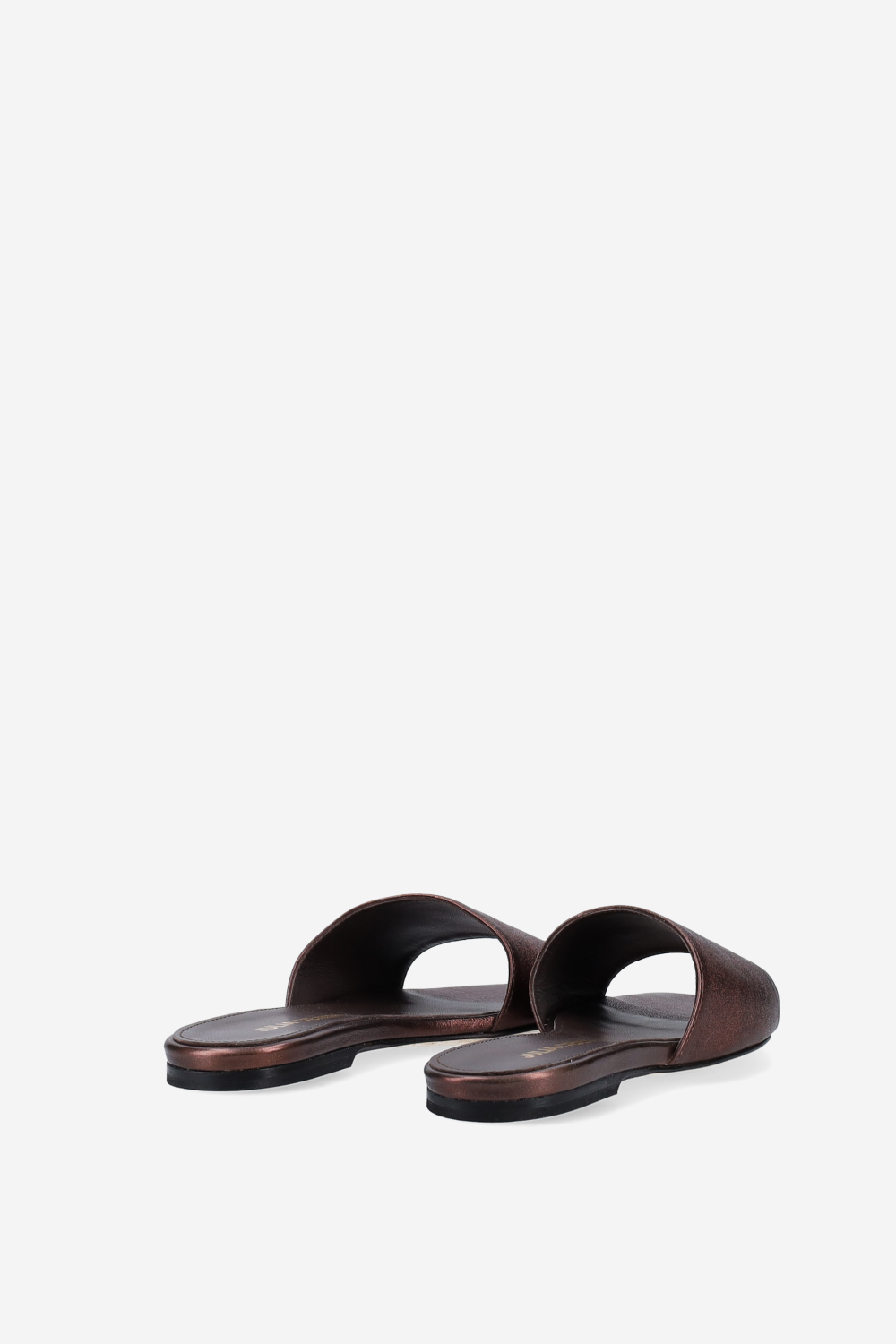 Metallic leather sandals