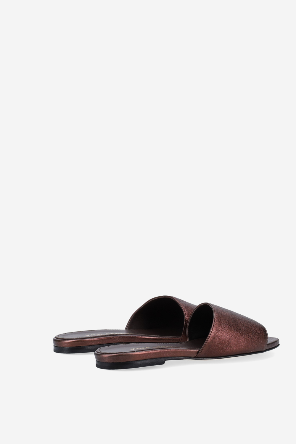 Metallic leather sandals