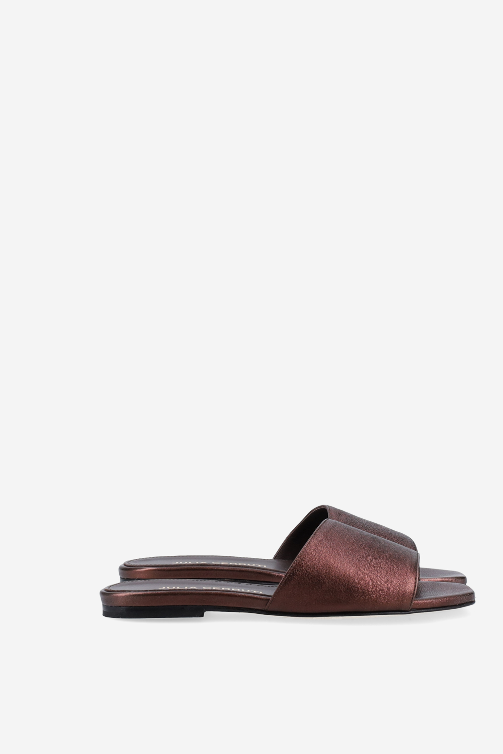 Metallic leather sandals