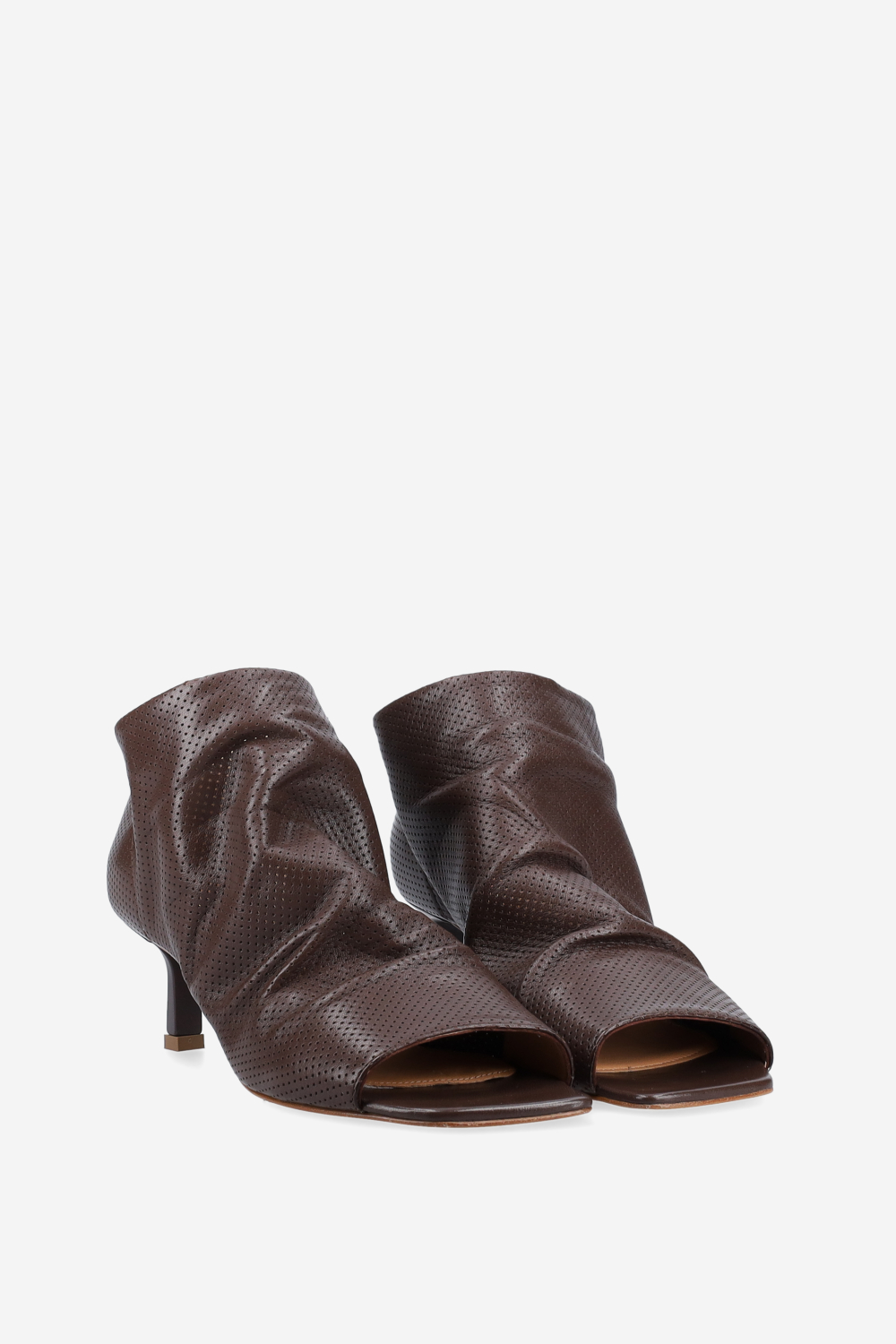 Perforated leather sandals