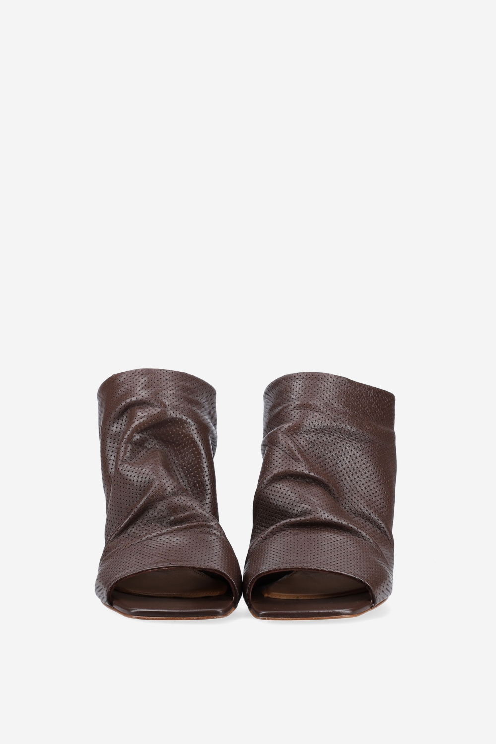 Perforated leather sandals