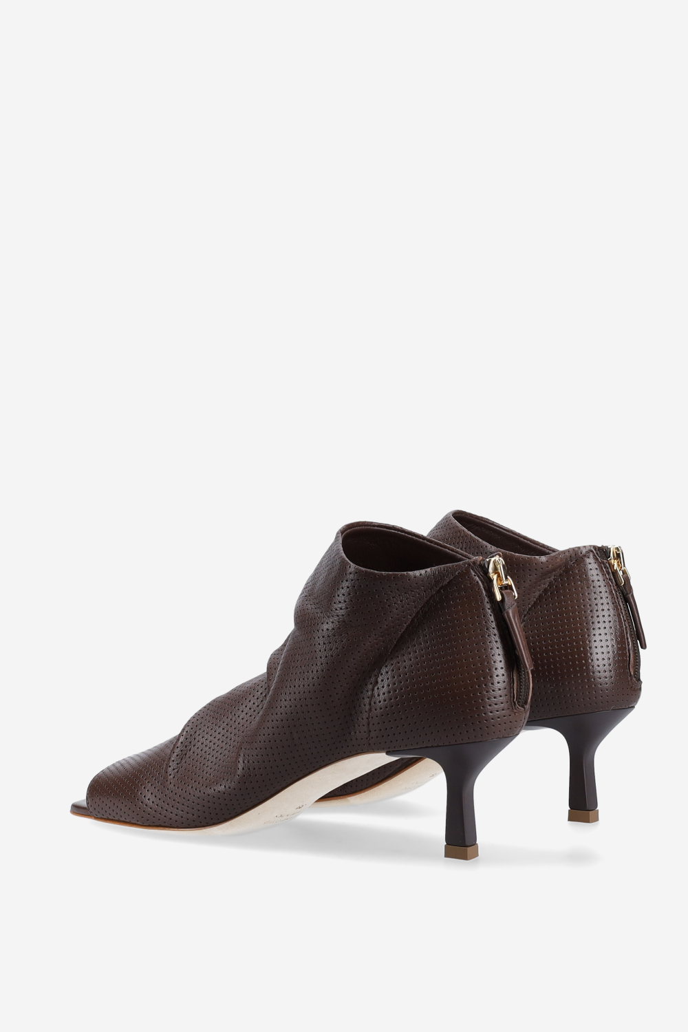 Perforated leather sandals