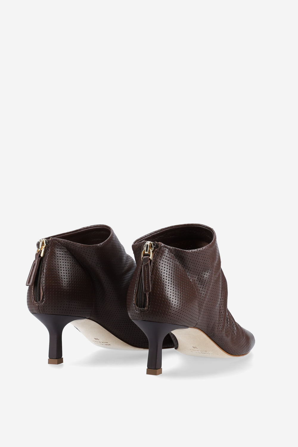 Perforated leather sandals