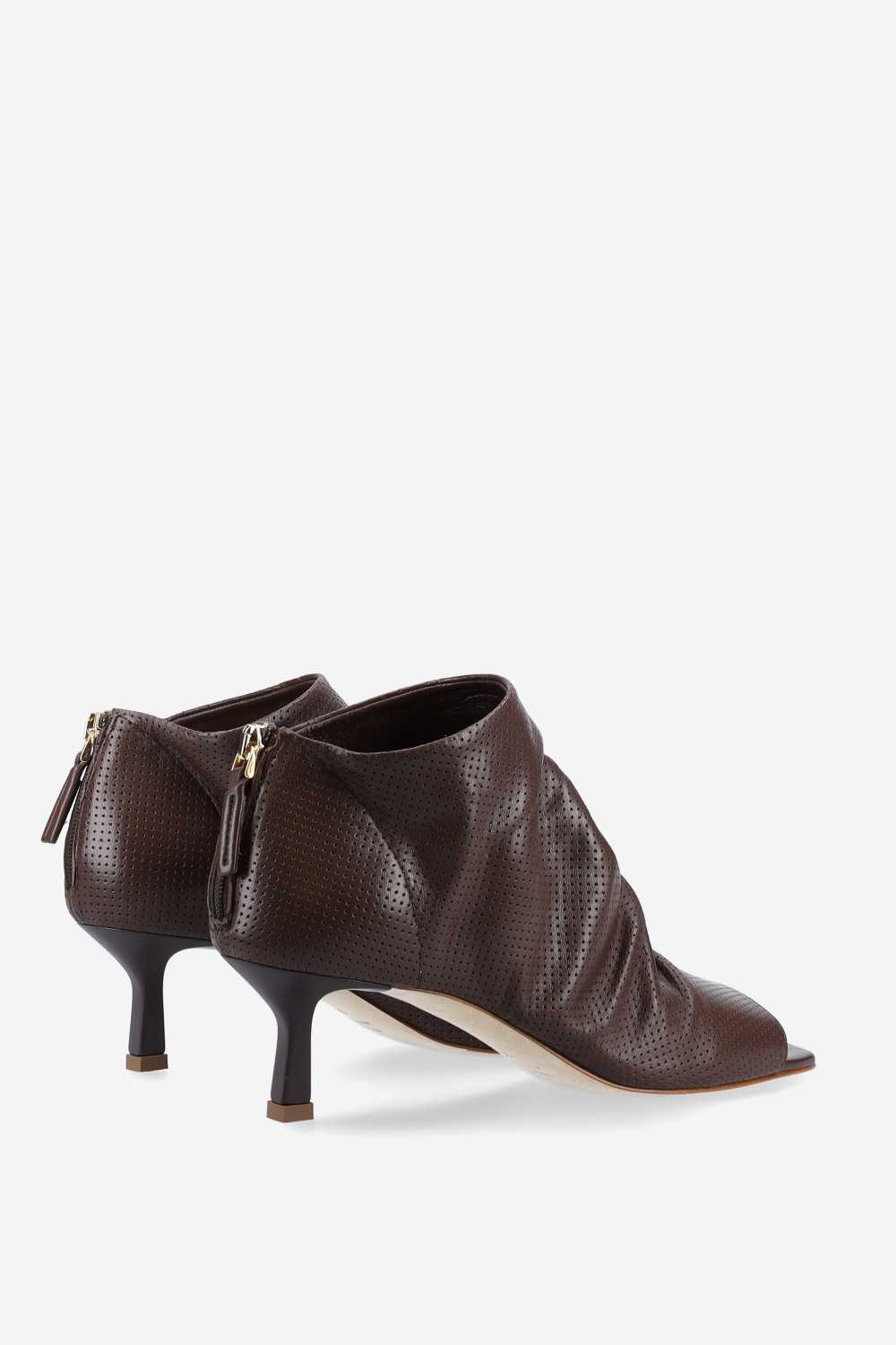 Perforated leather sandals