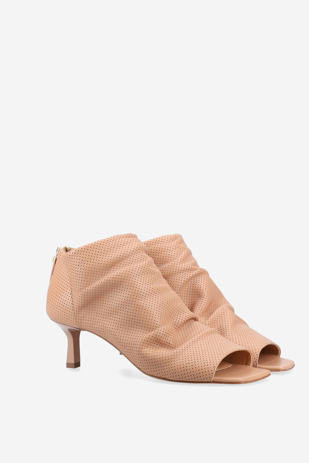 Perforated leather sandals