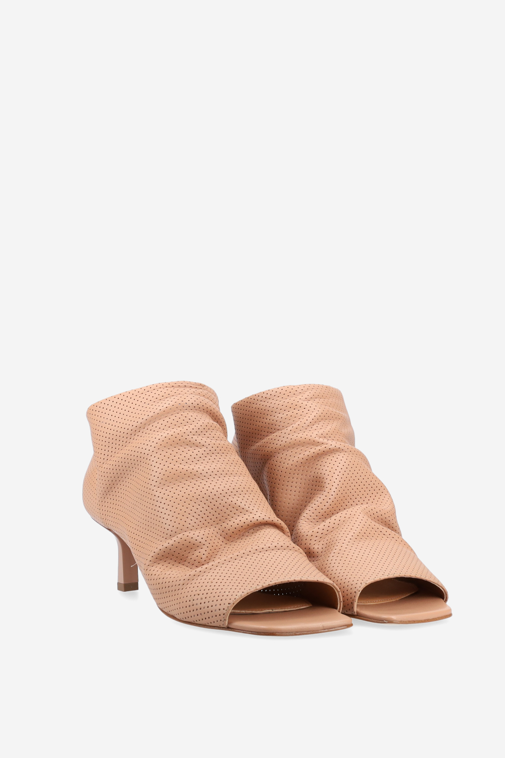Perforated leather sandals