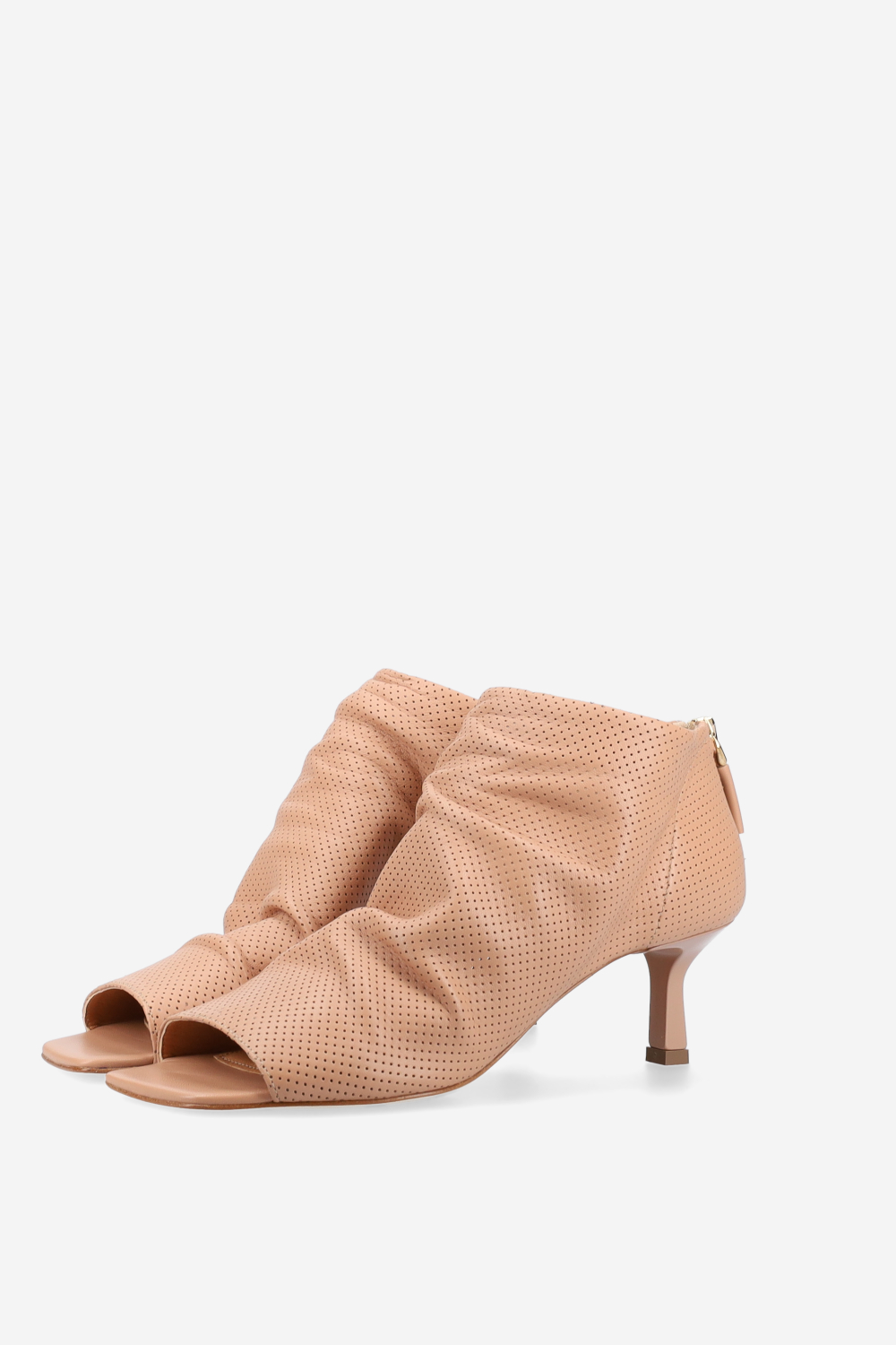 Perforated leather sandals