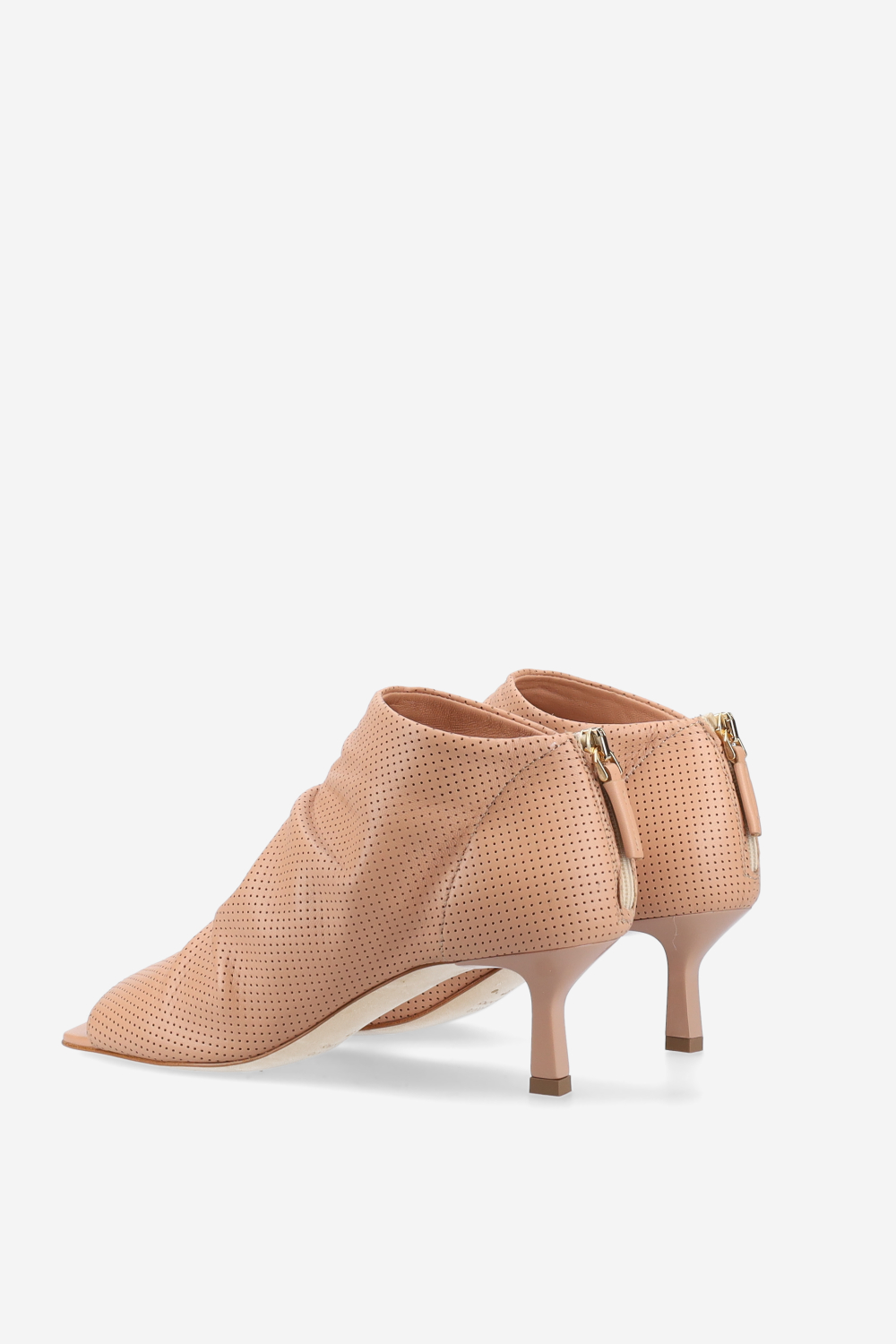 Perforated leather sandals