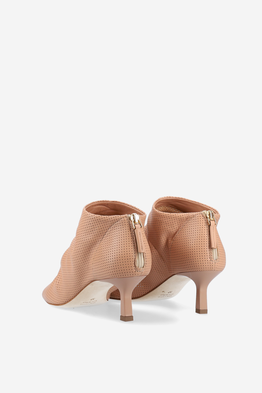 Perforated leather sandals