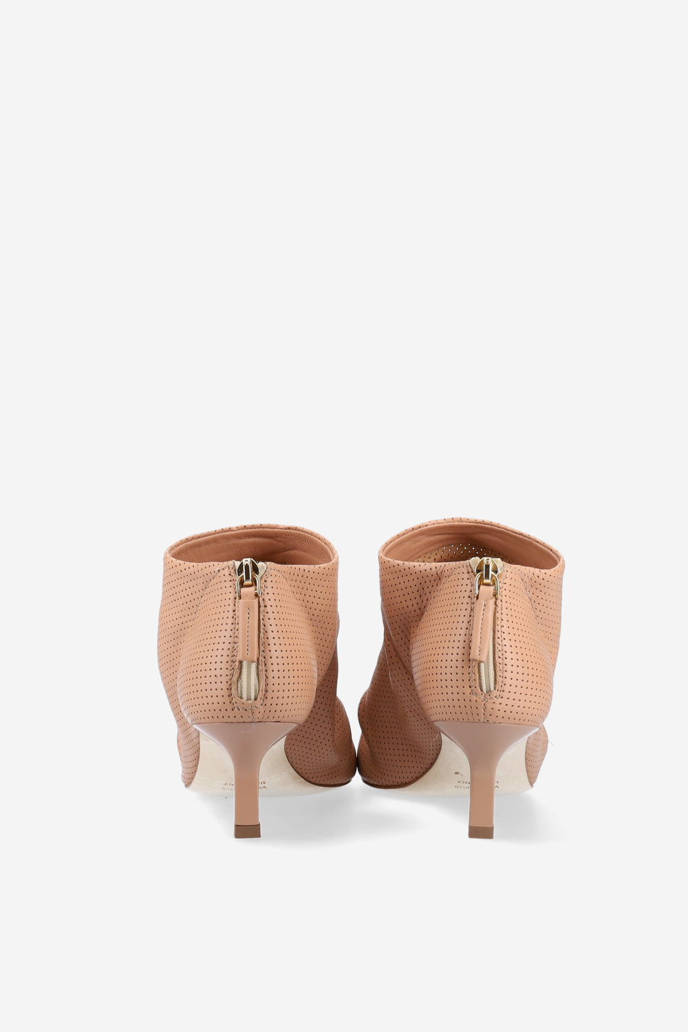 Perforated leather sandals