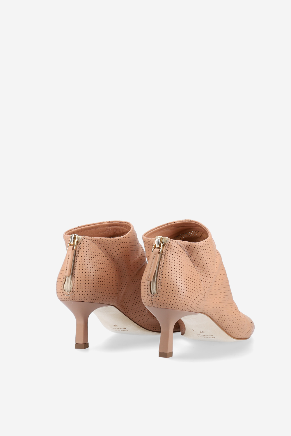Perforated leather sandals
