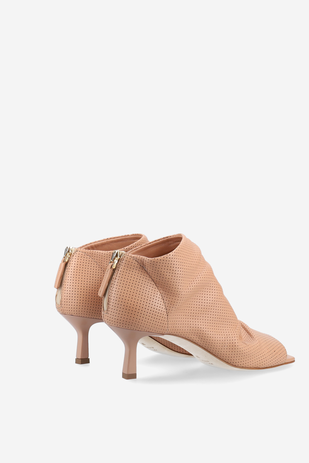 Perforated leather sandals