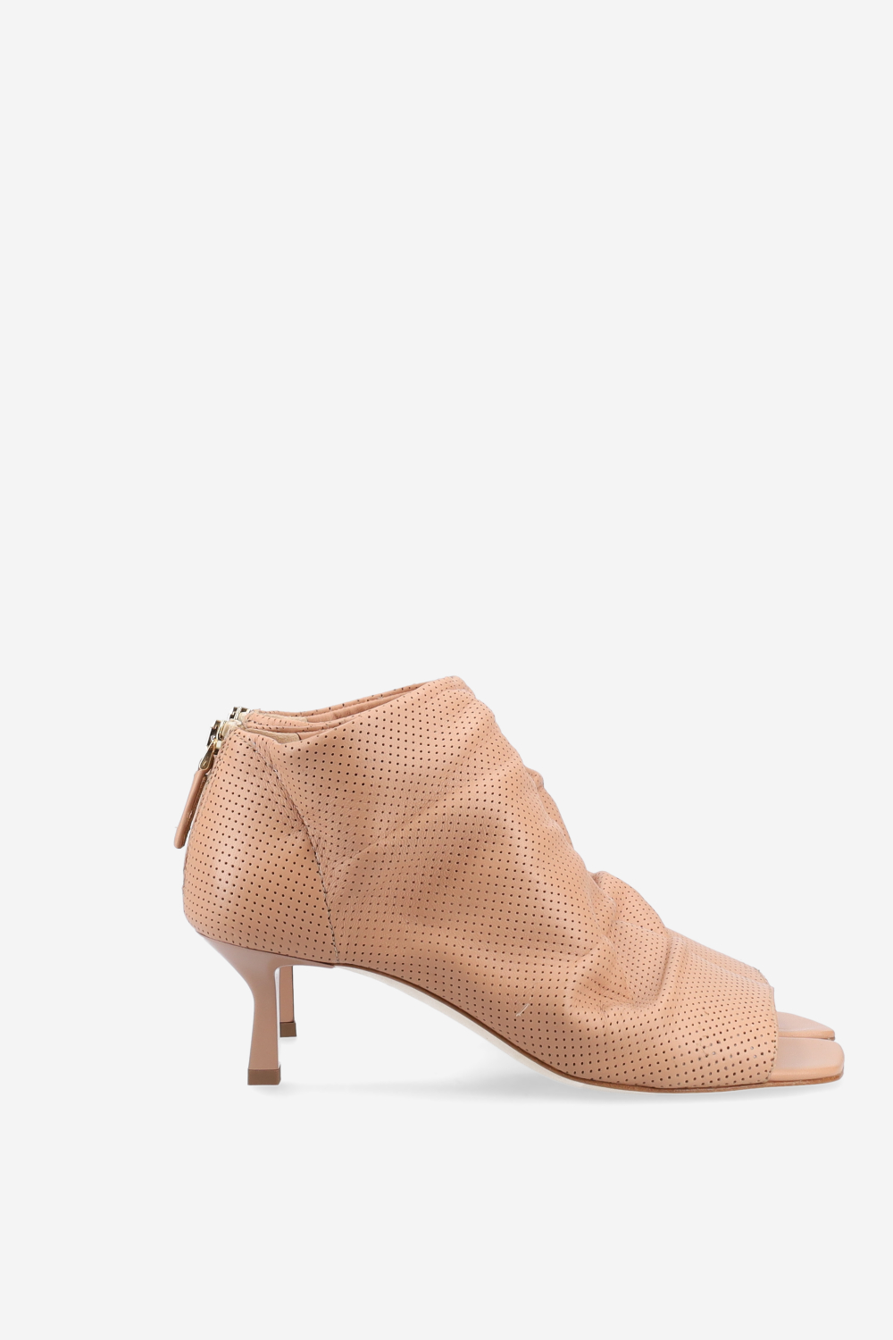 Perforated leather sandals