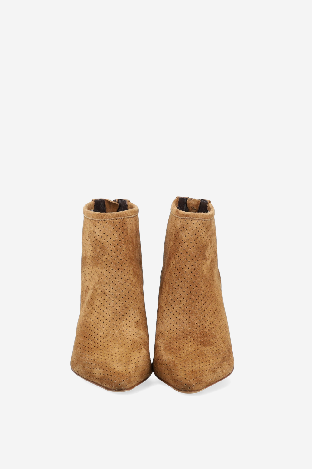 Perforated suede ankel boots