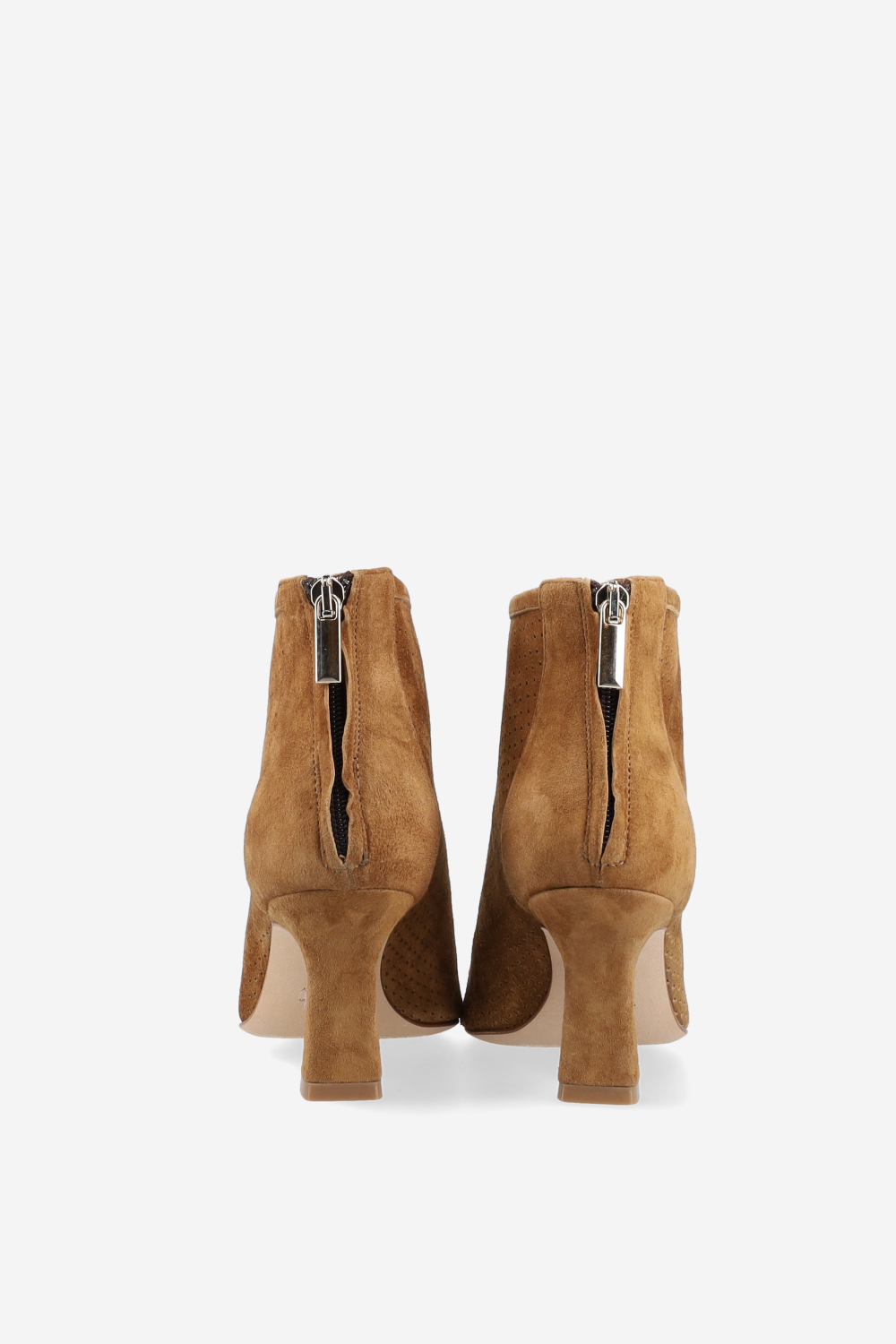 Perforated suede ankel boots