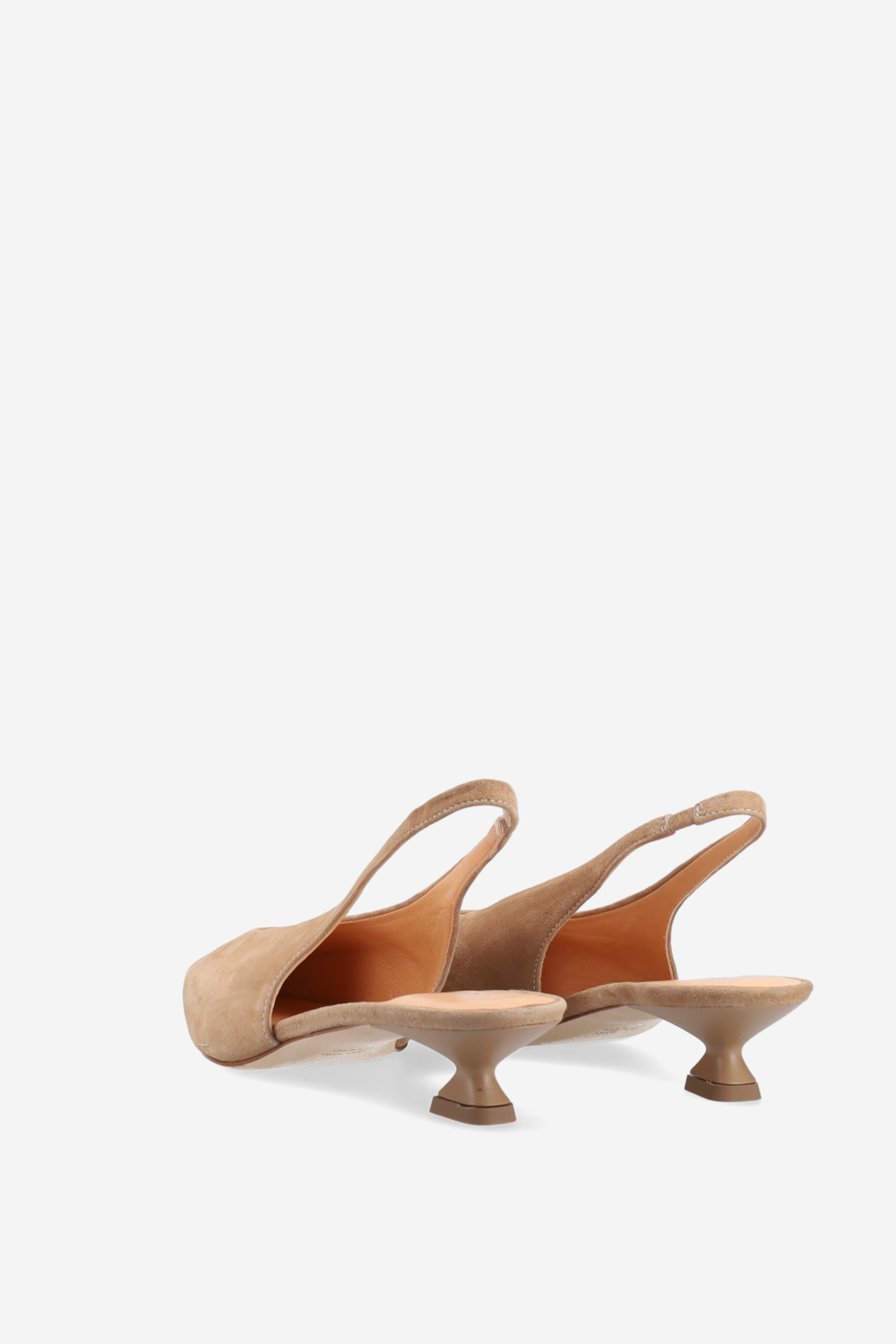Pointed-toe suede slingbacks