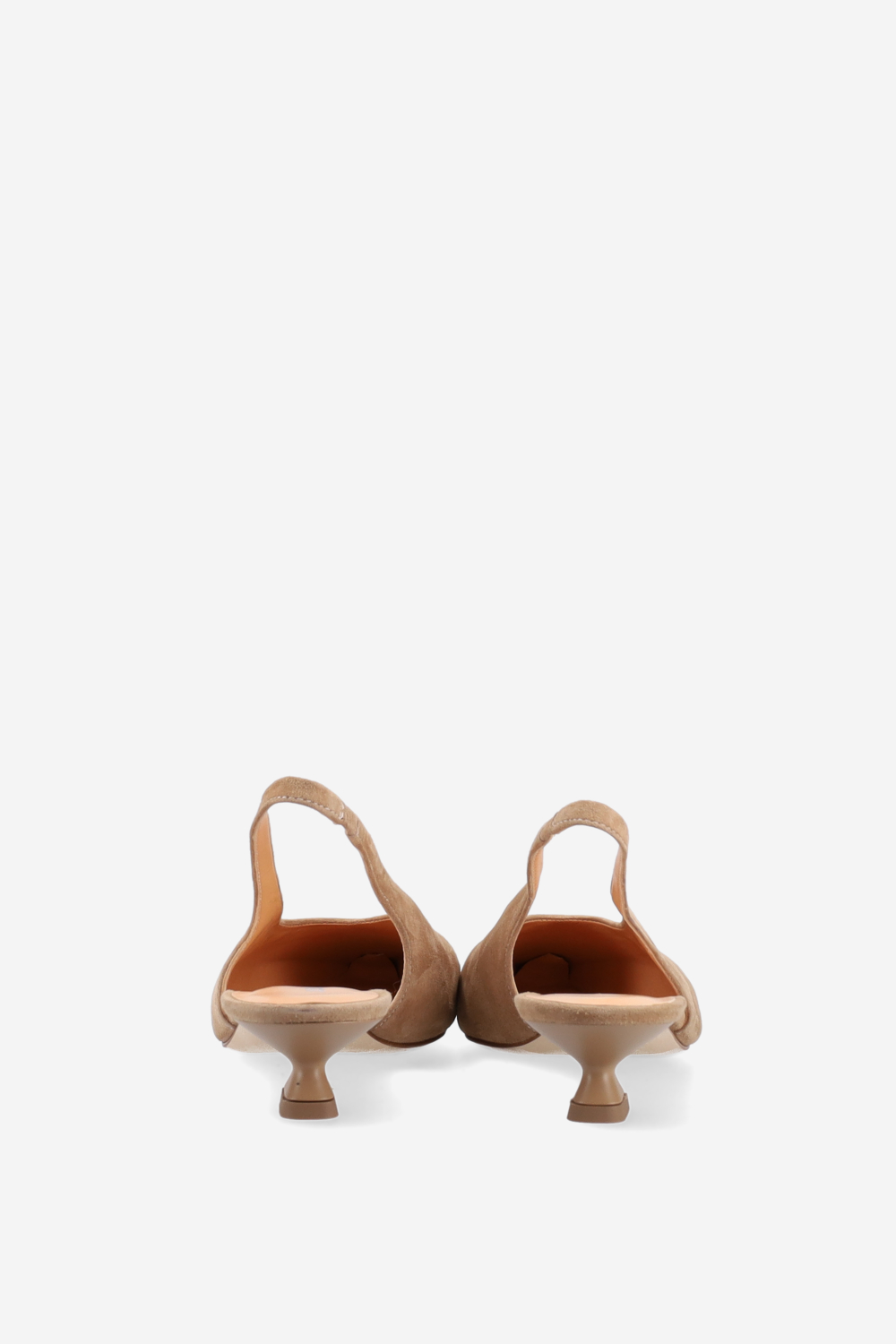 Pointed-toe suede slingbacks