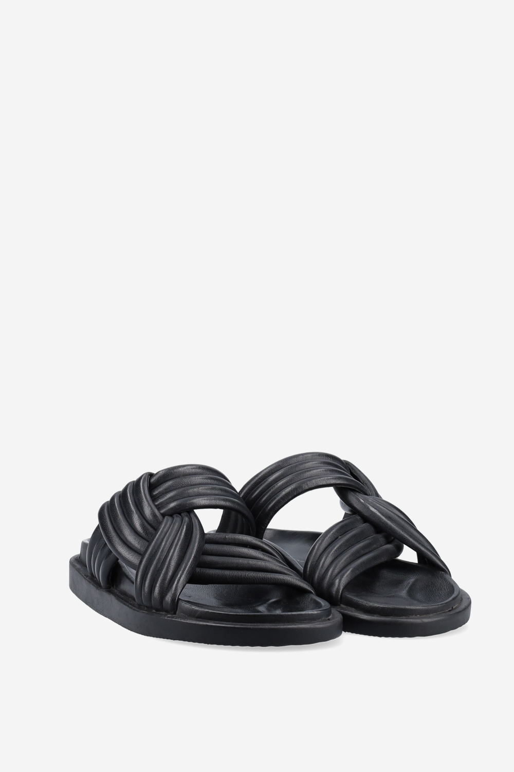 Knotted leather sandals