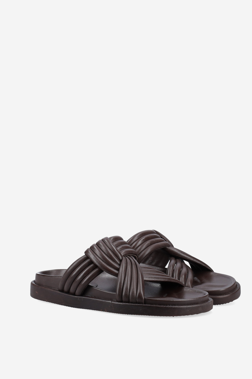 Knotted leather sandals