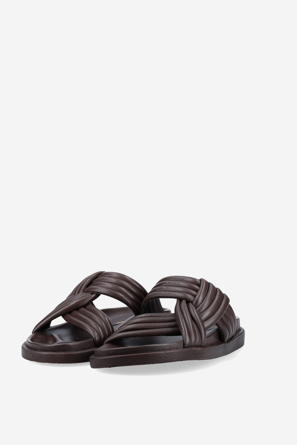 Knotted leather sandals
