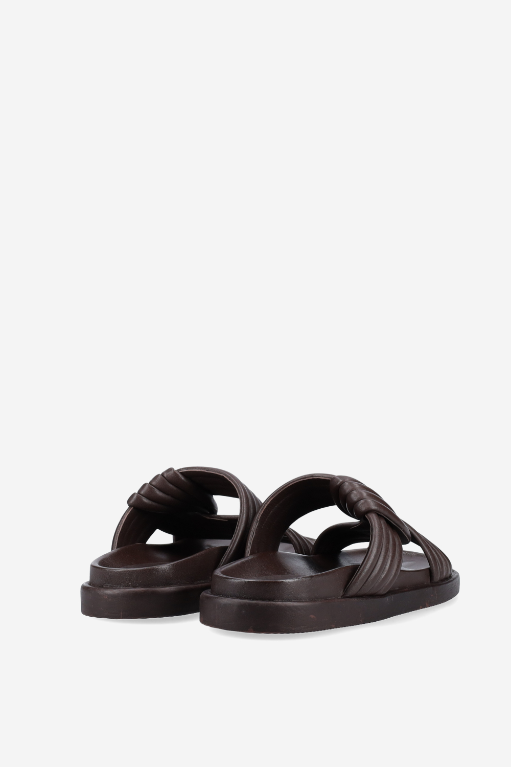 Knotted leather sandals