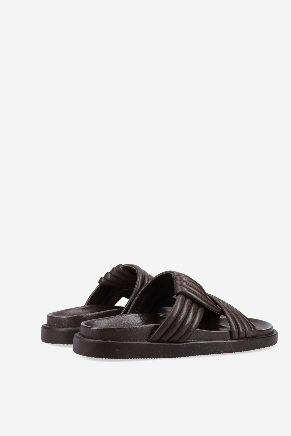 Knotted leather sandals