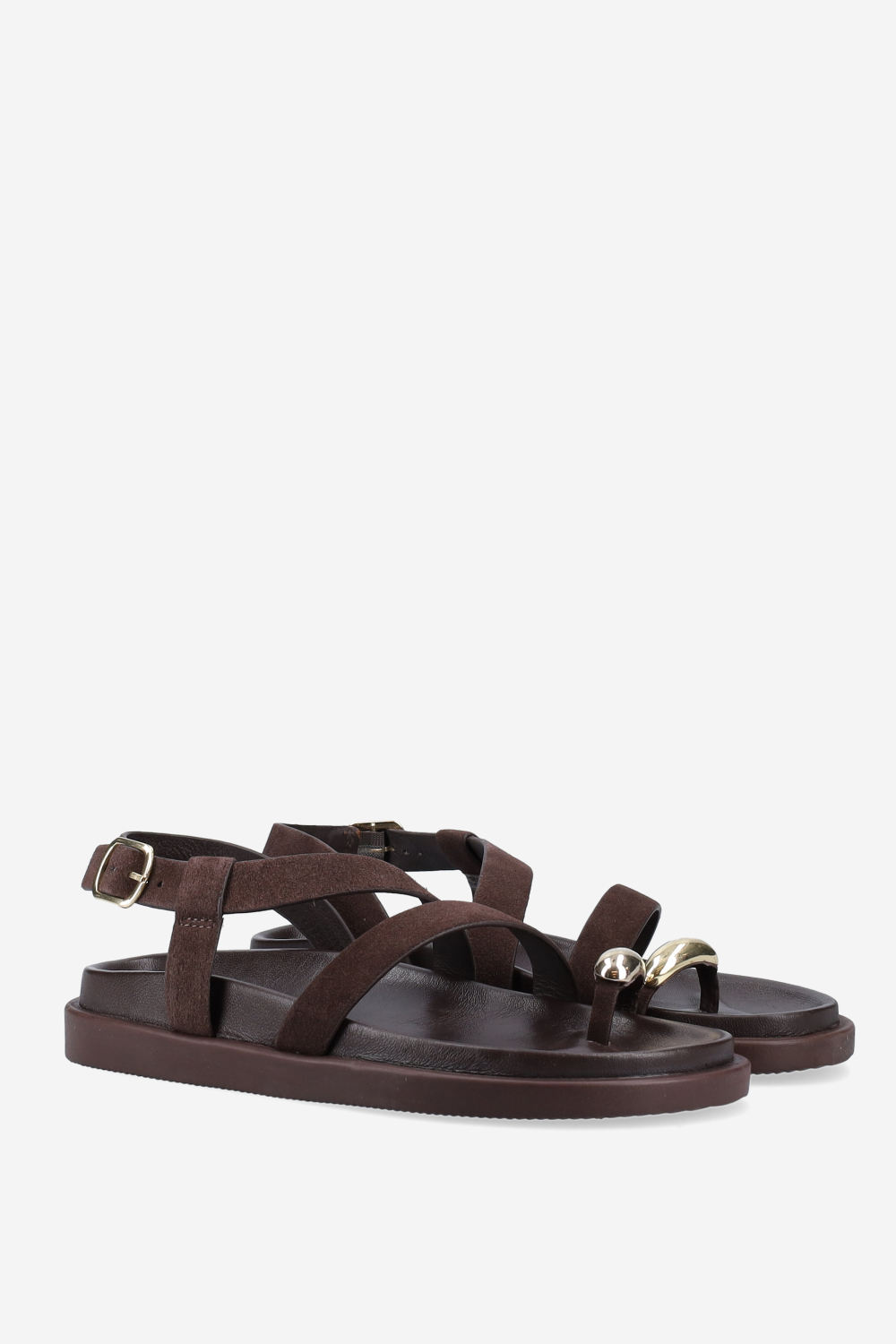 Strapped leather sandals