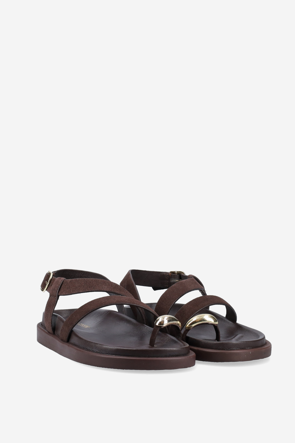 Strapped leather sandals
