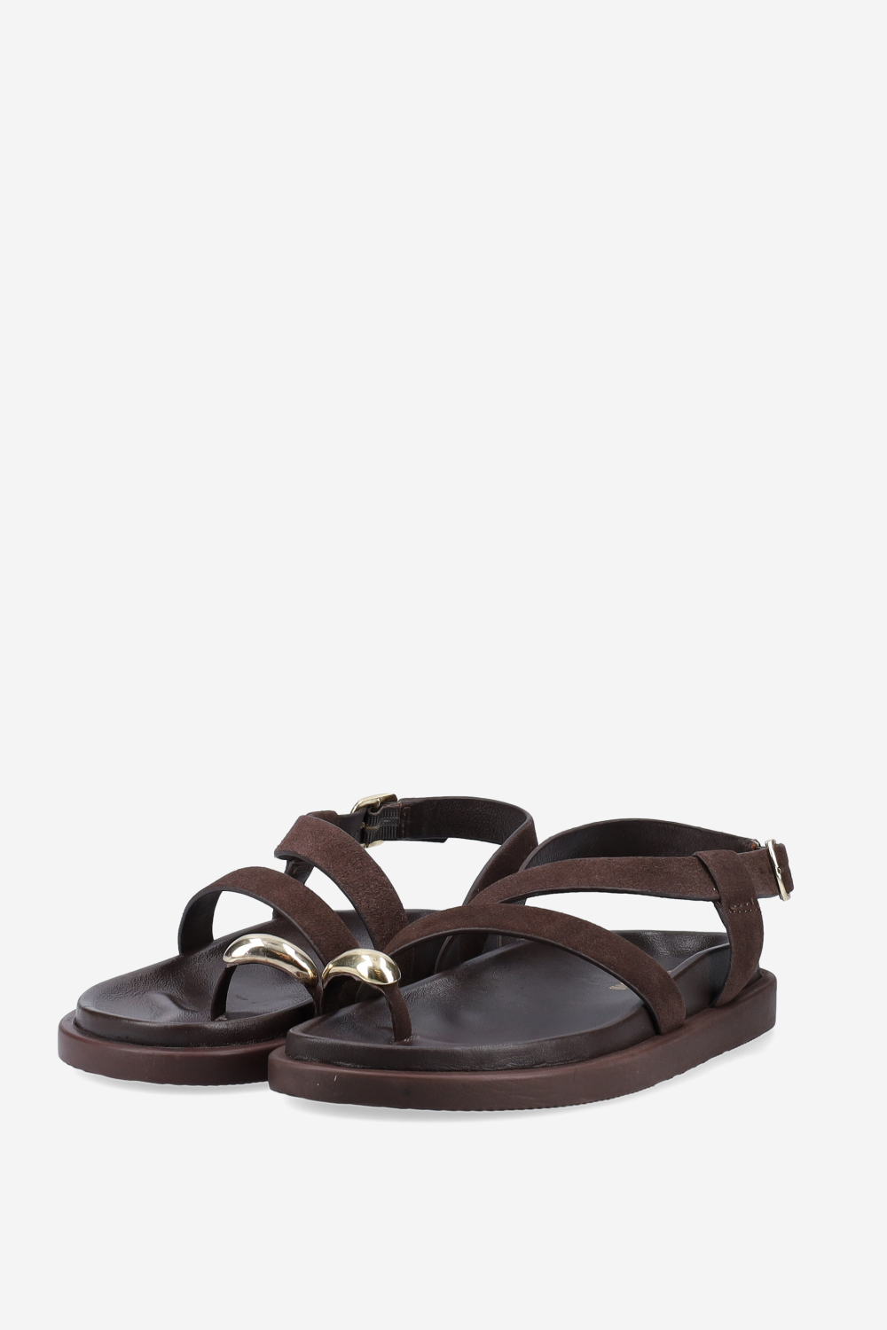 Strapped leather sandals