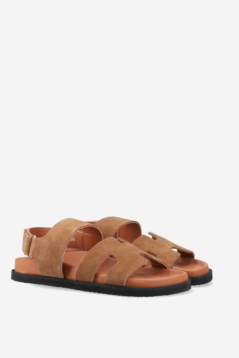 Two-strap suede sandals