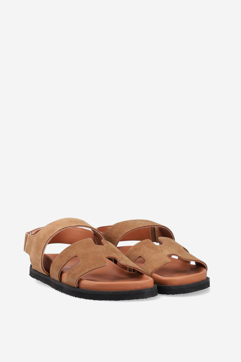 Two-strap suede sandals