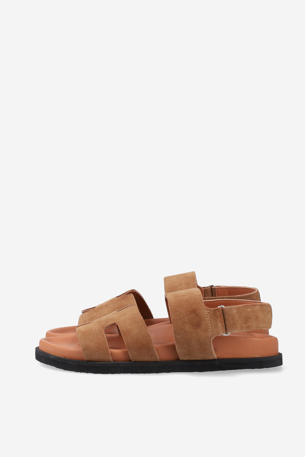 Two-strap suede sandals